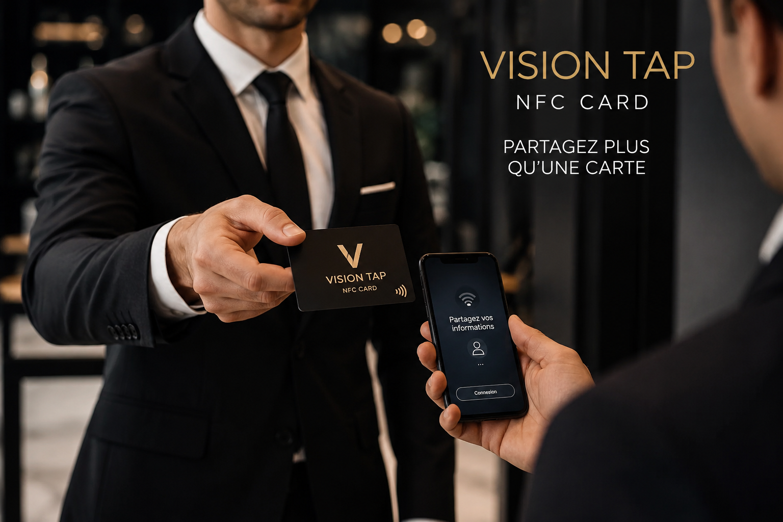 Vision Tap NFC Card — Partagez plus qu'une carte